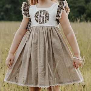 Handmade cheetah dress bSr monogram